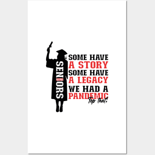 Pandemic Graduation | Black And Red Text Funny Graduation Posters and Art